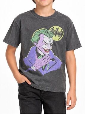 Vintage 1989 DC Comics Joker T-Shirt Kids L Division 1 Batman Graphic Tee Boys